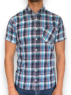 Camisa Harriot - Azul/Rojo