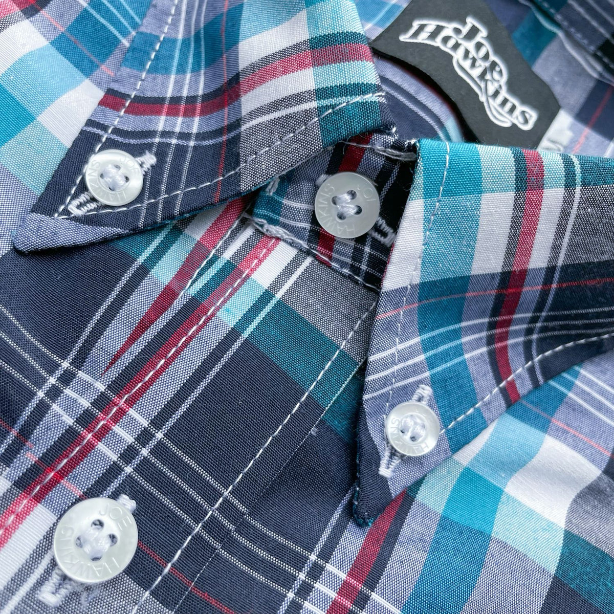 Camisa Harriot - Azul/Rojo