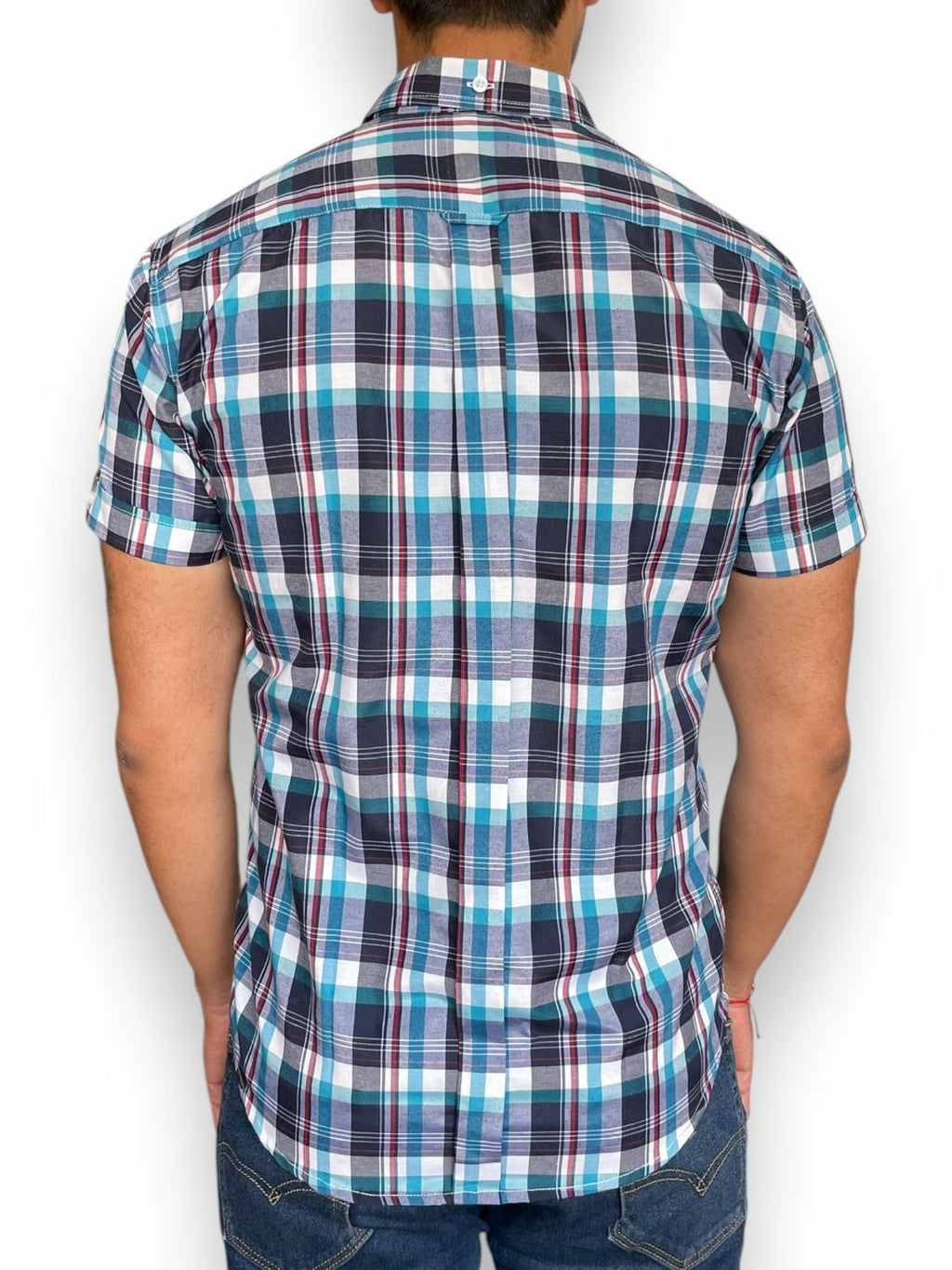 Camisa Harriot - Azul/Rojo