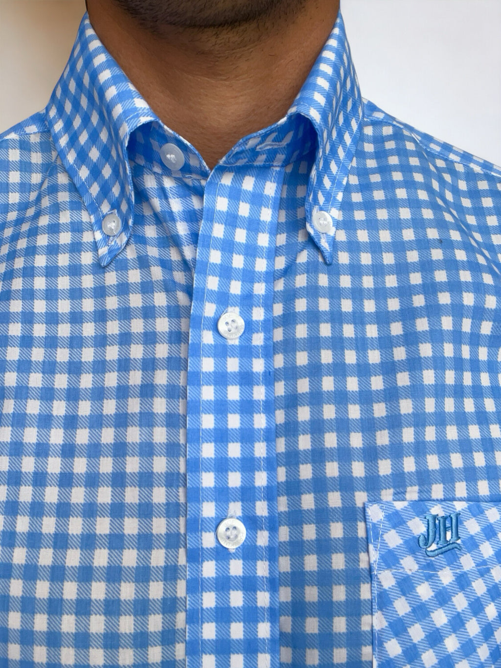Camisa Harriot - Celeste/Blanco