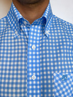 Camisa Harriot - Celeste/Blanco