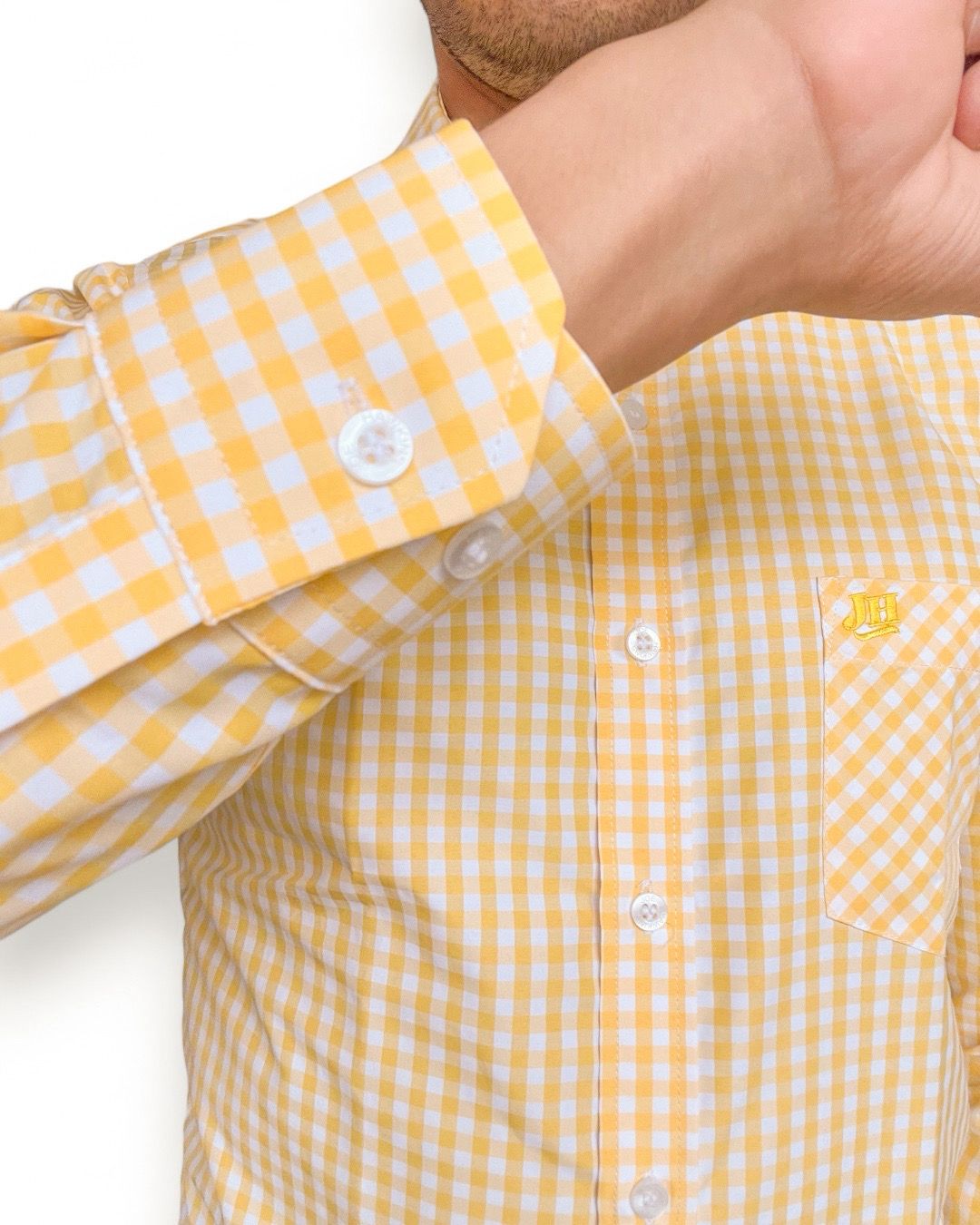Camisa Specter - (Amarillo/blanco)