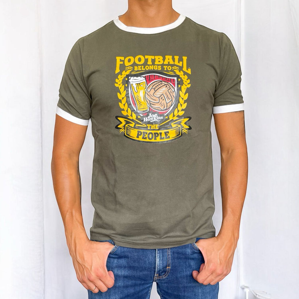 T-shirt - Football belongs to the people (Olive green)