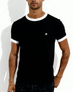 Camiseta Ringer - Negro y blanco