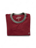 Camiseta Ringer - Vino y gris