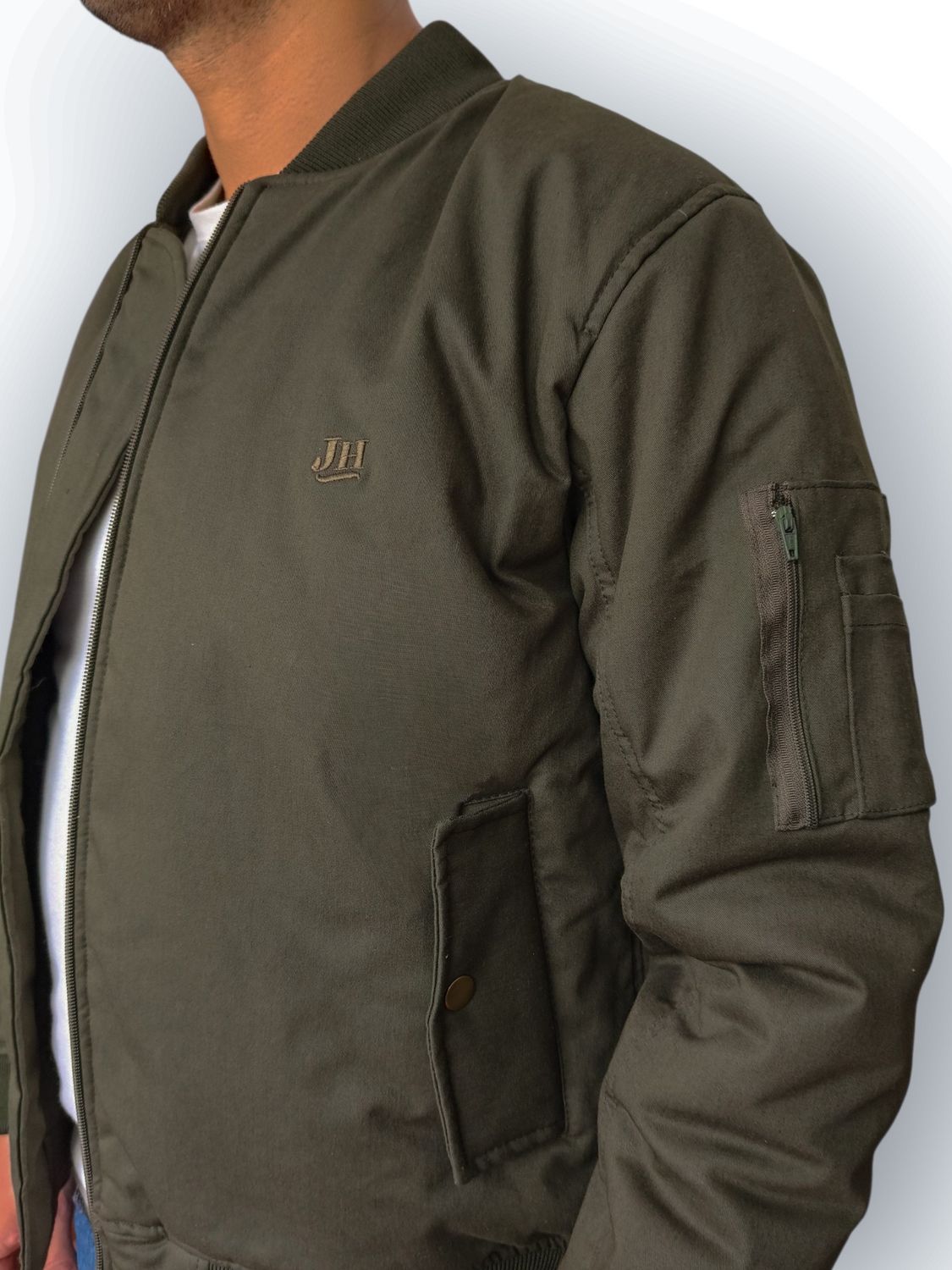 Chaqueta Bomber - Verde oliva