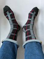 Medias Tartán - Negro/gris