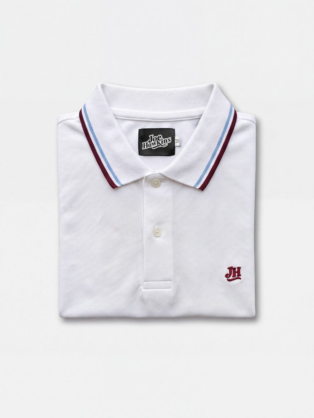 JH Polo - White/Blue and Wine