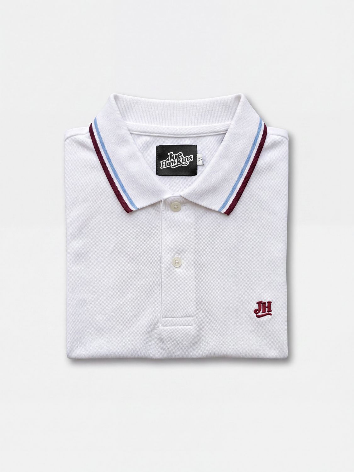 JH Polo - White/Blue and Wine