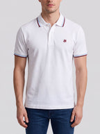 JH Polo - White/Blue and Wine