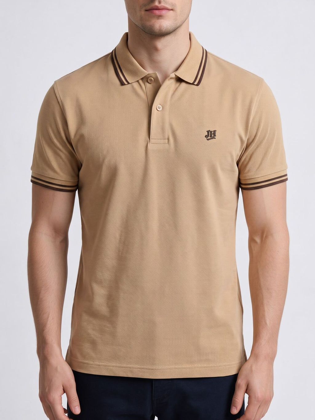 Polo JH - Camel/Chocolate