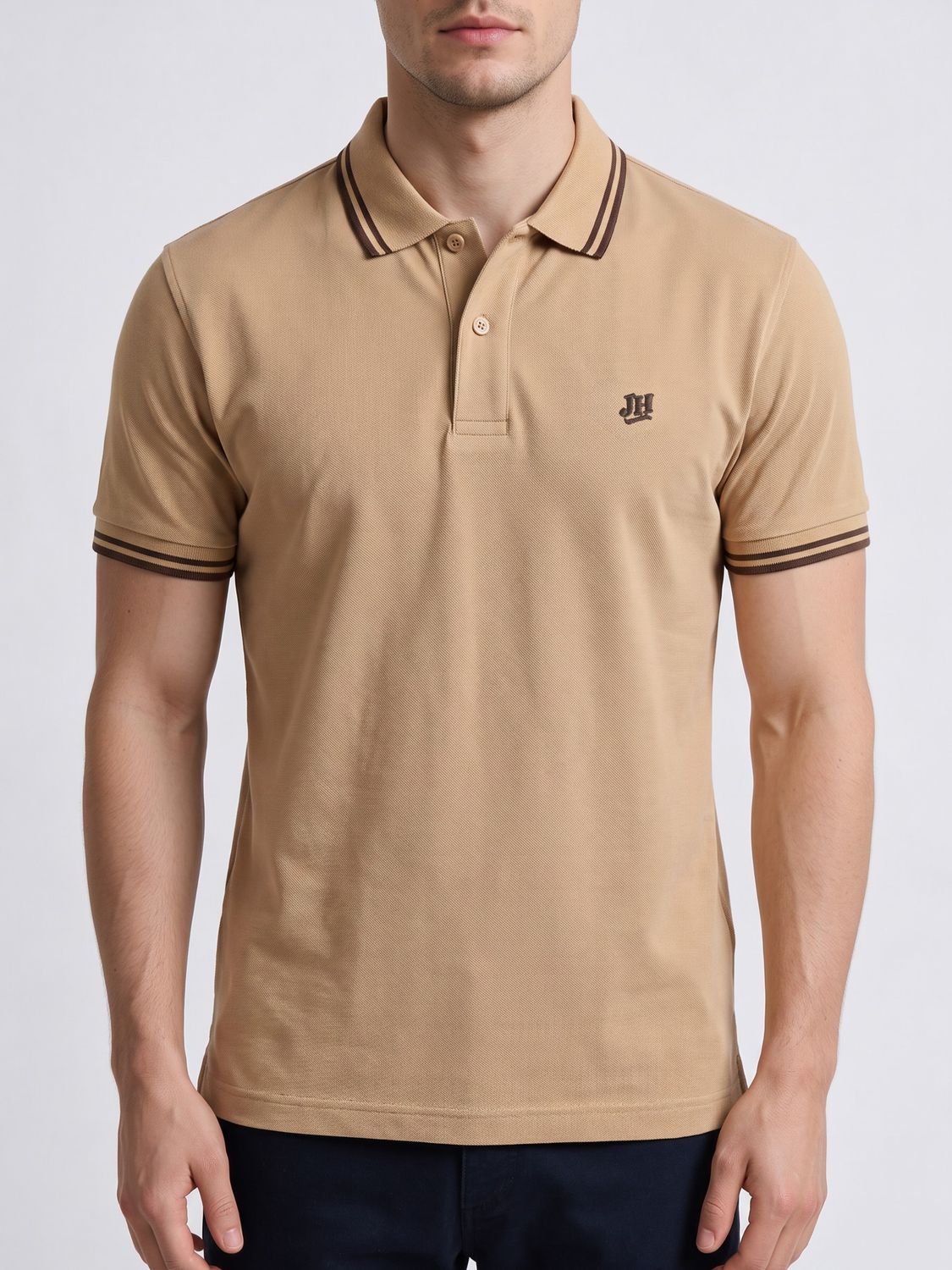 Polo JH - Camel/Chocolate
