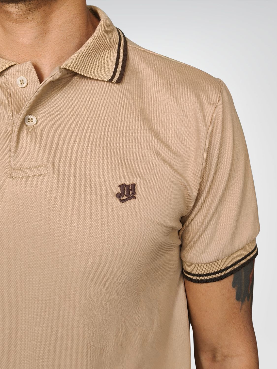 Polo JH - Camel/Chocolate