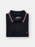 Polo JH - Negro/Rojo y blanco