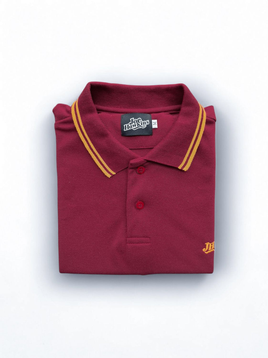 JH Polo - Burgundy/Ochre
