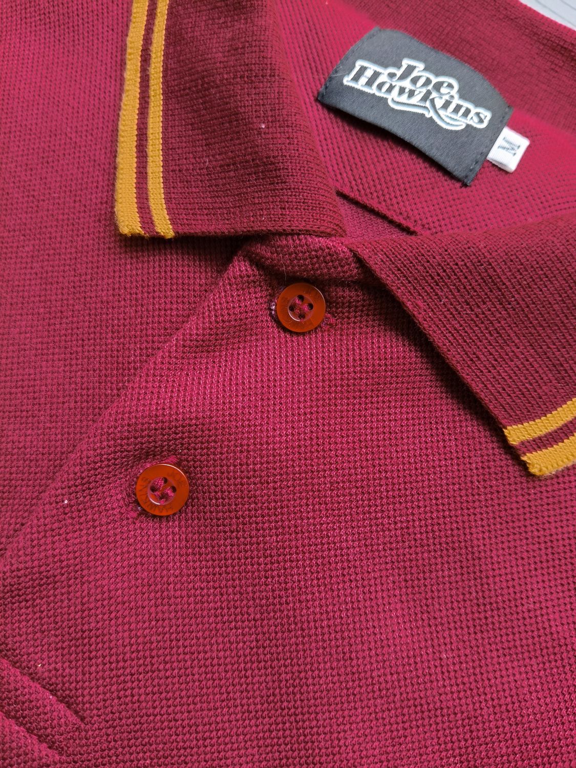 JH Polo - Burgundy/Ochre