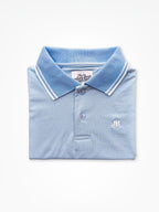 Polo mujer JH - Azul cielo/blanco