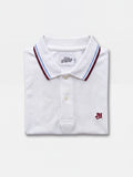 JH Women's Polo - White / Blue and Burgundy