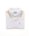 Polo mujer JH - (Blanco/Ocre)
