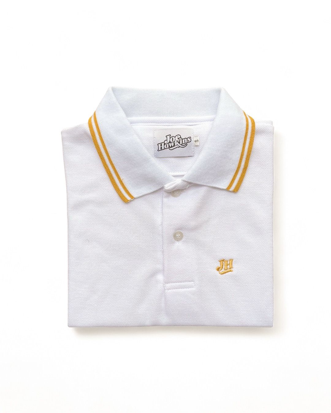 Polo mujer JH - (Blanco/Ocre)