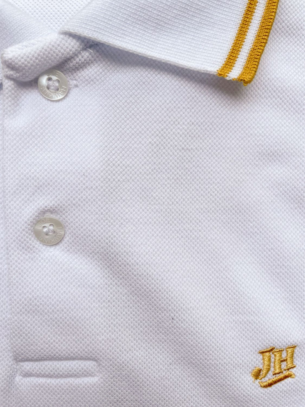 Polo mujer JH - (Blanco/Ocre)