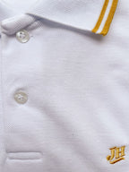 Polo mujer JH - (Blanco/Ocre)