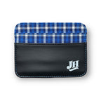 Tarjetero - gingham azul