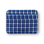 Tarjetero - gingham azul