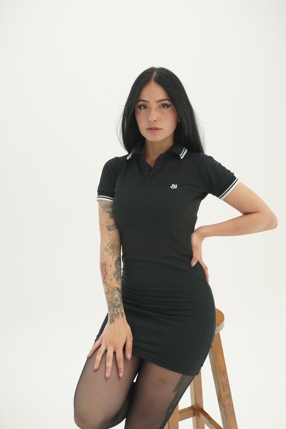 Vestido Polo JH - Negro